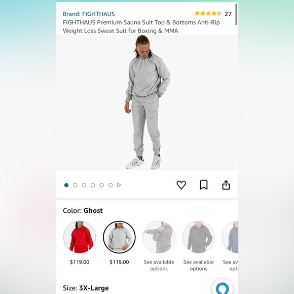 Fighthaus sauna suit size 3x - Picture 4 of 8